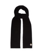 Moncler Logo-appliqu Wool Scarf