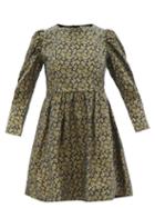 Batsheva - Paisley-print Cotton Dress - Womens - Gold Multi
