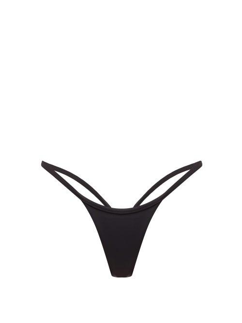Matchesfashion.com Dos Gardenias - Kashmir Slender-strap Bikini Briefs - Womens - Black