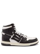 Amiri - Skel Top Leather High-top Trainers - Mens - Black White