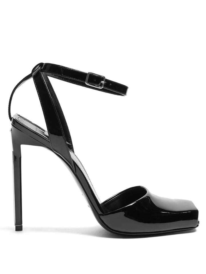 Saint Laurent Edie Patent-leather Sandals