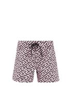 Versace - Greca-print High-cut Rep Shorts - Womens - Pink Black