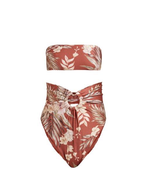 Matchesfashion.com Zimmermann - Wayfarer Ring Bikini - Womens - Beige Multi