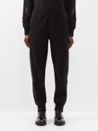 Moncler - Logo-stripe Cotton-jersey Track Pants - Womens - Black