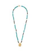 Matchesfashion.com Elise Tsikis - Lerissos Turquoise Beaded Charm Necklace - Womens - Green