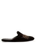 Bottega Veneta Fiandra Intrecciato Suede Slipper Shoes