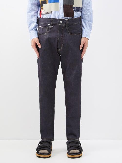 Junya Watanabe - X Levi's Striped-pocket Straight-leg Jeans - Mens - Indigo
