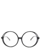 Matchesfashion.com Linda Farrow - Oversized Round-frame Acetate Glasses - Womens - Black