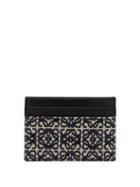 Loewe - Anagram Jacquard And Leather Cardholder - Womens - Navy White