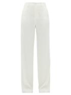 Matchesfashion.com Albus Lumen - High-rise Silk-charmeuse Trousers - Womens - White