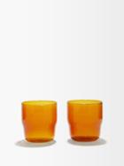R+d.lab - Set Of Two Helg Small Glass Tumblers - Mens - Orange