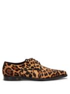 Matchesfashion.com Dolce & Gabbana - Leopard-print Calf-hair Derby Shoes - Mens - Multi