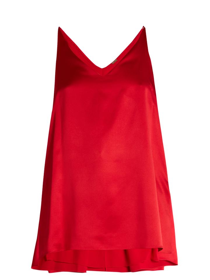 Adam Lippes Step-hem Silk-satin Cami Top