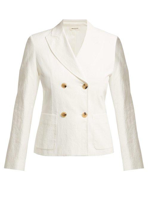 Matchesfashion.com Masscob - Walter Double Breasted Blazer - Womens - White