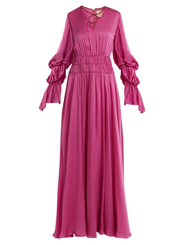 Roksanda Ansari Gathered Rope-detail Silk Gown