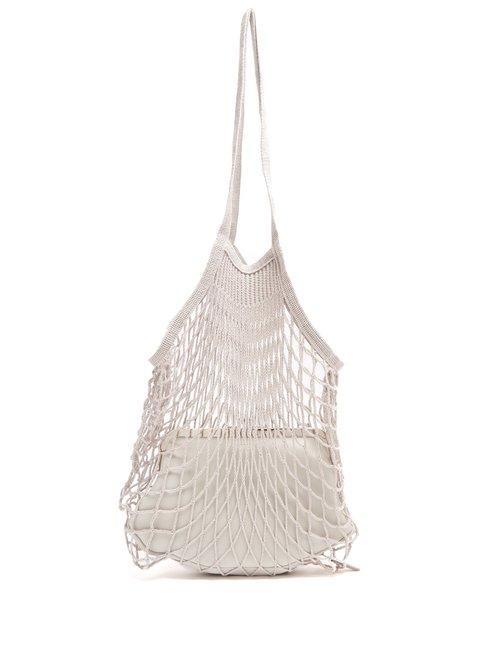 Matchesfashion.com Vetements - Granny Medium Leather Bag - Womens - Light Grey