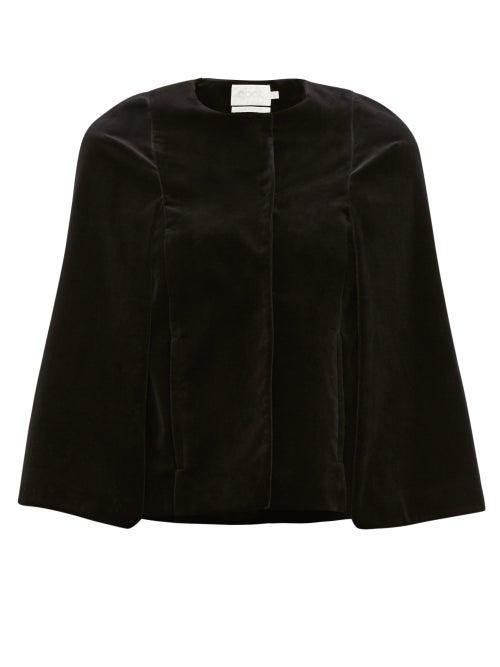 Matchesfashion.com Goat - Ida Velvet Cape - Womens - Black