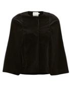 Matchesfashion.com Goat - Ida Velvet Cape - Womens - Black