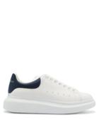 Matchesfashion.com Alexander Mcqueen - Raised Sole Low Top Leather Trainers - Mens - White Navy