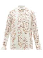 Ladies Rtw Giambattista Valli - Floral-print Silk-georgette Shirt - Womens - Beige Multi