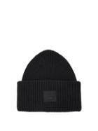 Matchesfashion.com Acne Studios - Pansy S Face Wool Beanie Hat - Mens - Navy