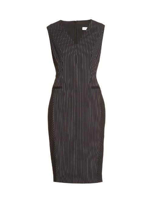 Altuzarra Nico Hairline-stripe Wool-blend Dress