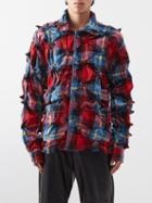 Charles Jeffrey Loverboy - Spikey Checked Cotton Workwear Jacket - Mens - Red Check