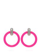 Matchesfashion.com Balenciaga - Two Tone Hoop Earrings - Womens - Pink