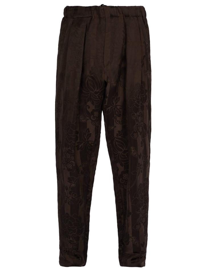 Haider Ackermann Aster Floral-jacquard Linen-blend Trousers