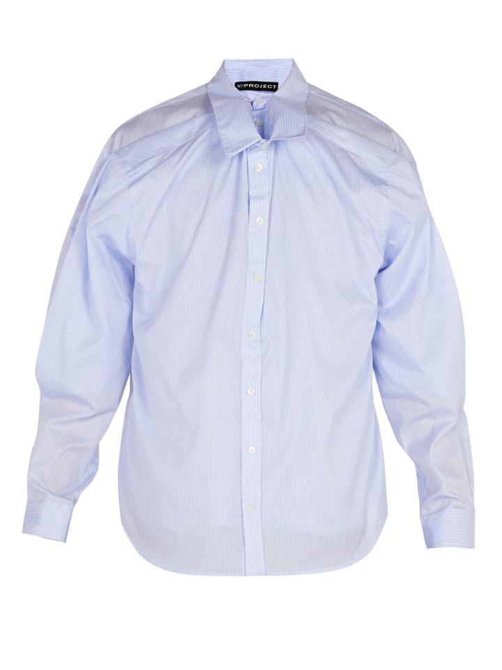 Y/project Double-layer Striped Cotton Shirt