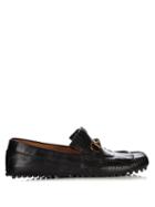 Gucci Road Jump Fringed Leather Loafers