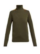 Matchesfashion.com Bella Freud - Britt Roll Neck Cashmere Blend Sweater - Womens - Khaki Multi