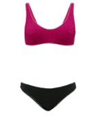 Matchesfashion.com Osree - Lumire Bi-colour Metallic Bikini - Womens - Pink Multi