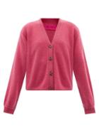 Ladies Rtw The Elder Statesman - Lantern-sleeve Cashmere Cardigan - Womens - Pink