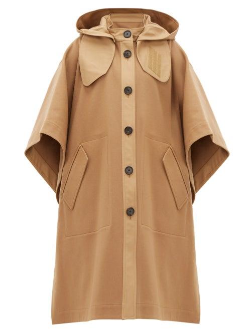 Matchesfashion.com Joseph - Detachable Hood Wool Blend Felt Cape - Womens - Camel