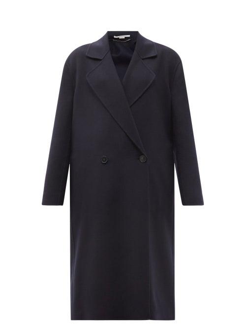 Matchesfashion.com Stella Mccartney - Erika Double-faced Wool Coat - Womens - Navy