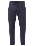 Matchesfashion.com 120% Lino - Drawstring-waist Linen Trousers - Mens - Navy