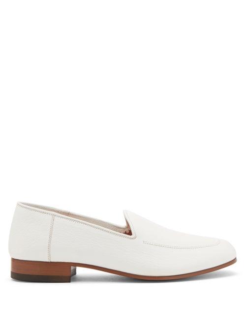 Matchesfashion.com The Row - Topstitched Leather Loafers - Mens - White