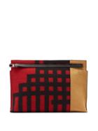 Matchesfashion.com Loewe - X Charles Rennie Mackintosh T Panelled Pouch - Mens - Black Red