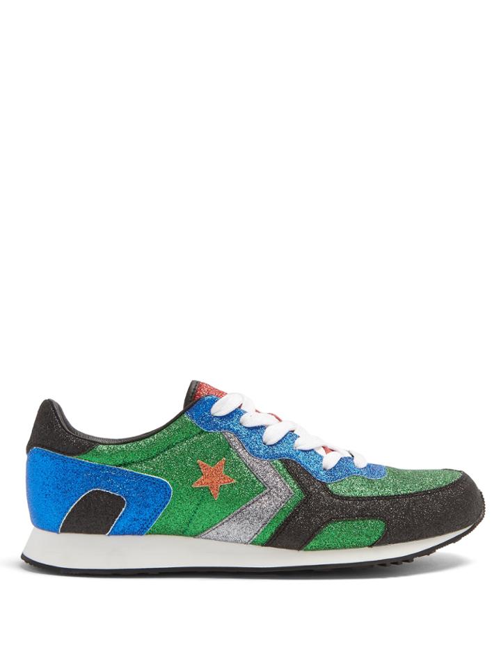 Converse X Jw Anderson Thunderbolt Low-top Lace-up Glitter Trainers