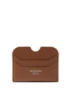 Acne Studios - Foiled-logo Leather Cardholder - Mens - Brown