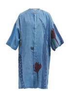 Matchesfashion.com 11.11 / Eleven Eleven - Floral-print Silk Kaftan - Mens - Blue Multi