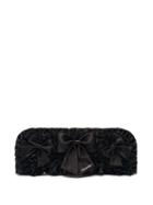 Matchesfashion.com Balenciaga - Ruffled Satin Clutch - Womens - Black