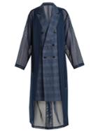 Toga Oversized Double-breasted Mesh Trench Coat