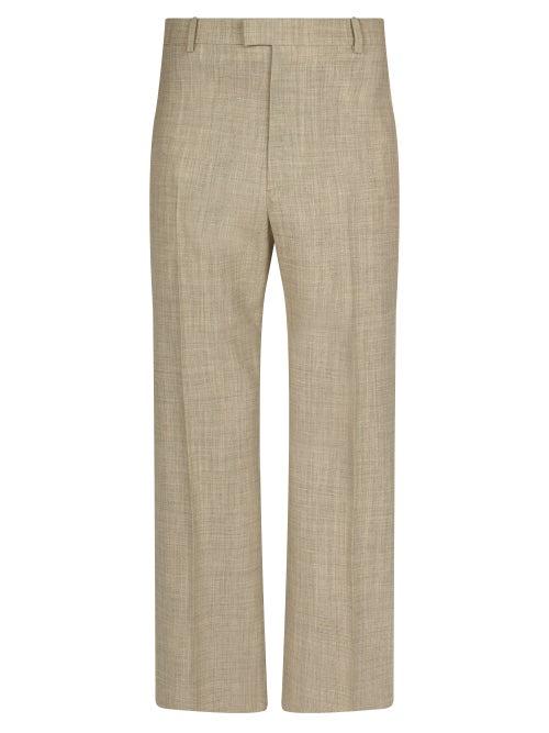 Bottega Veneta - Full-break Twill Suit Trousers - Mens - Grey