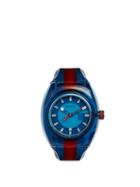Matchesfashion.com Gucci - Sync Web Striped Watch - Mens - Blue Multi