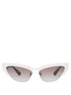 Matchesfashion.com Miu Miu - Cat Eye Acetate Sunglasses - Womens - White