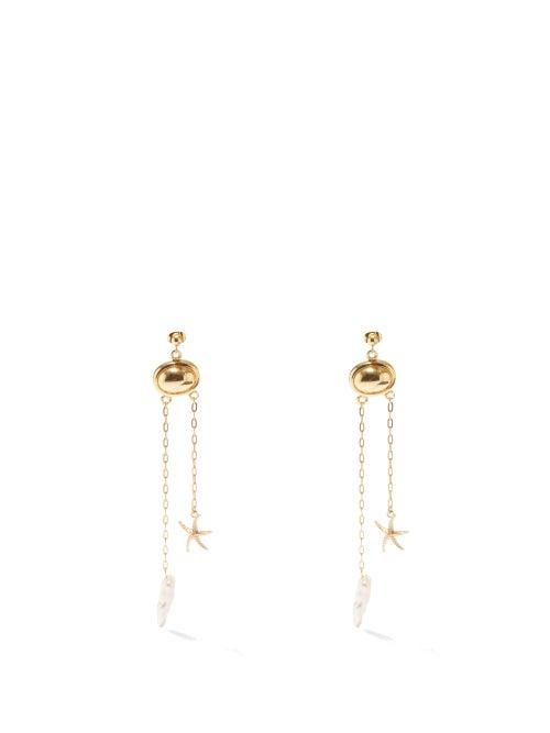 Ladies Jewellery By Alona - Under The Sea Baroque-pearl & Gold-plated Earrings - Womens - Pearl