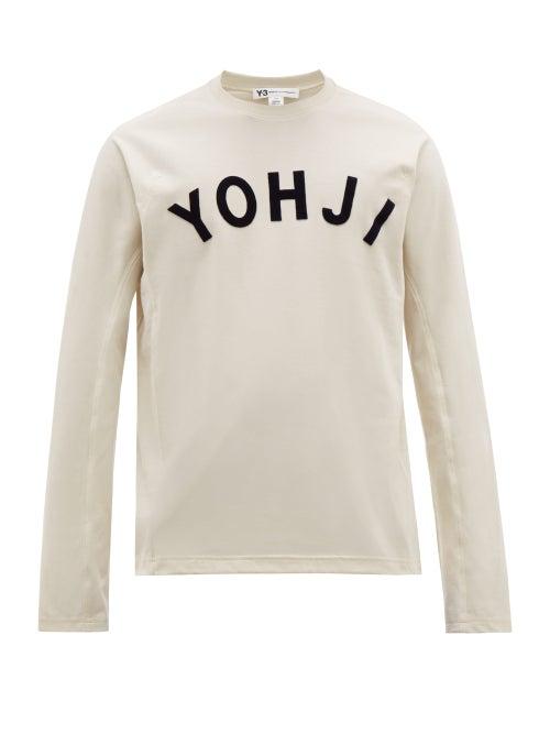 Matchesfashion.com Y-3 - Logo Appliqu Cotton T Shirt - Mens - White