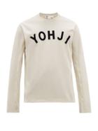 Matchesfashion.com Y-3 - Logo Appliqu Cotton T Shirt - Mens - White